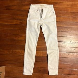 Madewell 9” High-Rise Skinny White Jeans